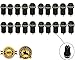 Lsgoodcare 20PCS 3.5MM Mini Stereo Female Panel Mount Headphone Jack Solder, Black Plated Gold 4 Conductor
