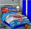 Disney Pixar Cars Full - Twin Comforter - 3D Plush Logo Numbers