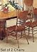 2 Empire Design Solid Wood Double Press Back Dining Side Chairs