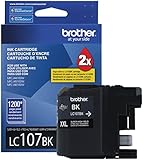 Brother Printer LC107BK Super High Yield Cartridge Ink, Black