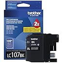 Brother Printer LC107BK Super High Yield Cartridge Ink, Black