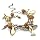 Bird Fashion Charm Bracelet Burnt Gold