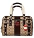 Coach Heritage Stripe XL Business Satchel Bag Tote 11564 Brown