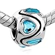 Pugster Heart Swarovski Crystal Bead Fits Pandora Beads Charm Bracelet
