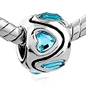 Pugster Heart Swarovski Crystal Bead Fits Pandora Beads Charm Bracelet