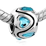 Pugster Heart Swarovski Crystal Bead Fits Pandora Beads Charm Bracelet