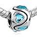 Pugster Heart Swarovski Crystal Bead Fits Pandora Beads Charm Bracelet