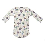 (ocean&ground)オーシャン＆グラウンド ボディシャツ ボディスーツ 新生児 長袖 ロンパース 1520342 気球 自転車 ベビー 赤ちゃん 肌着 NV 80cm