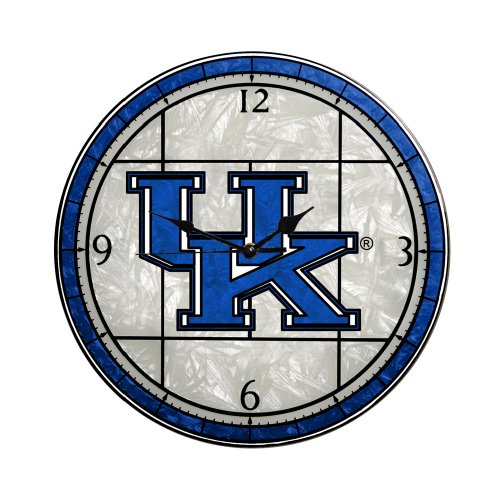 Kentucky 12 Art Glass Clock