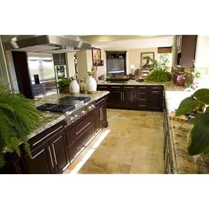 Luxury Kitchen with a Modern Gas Stove. - 24"W x 16"H - Peel and Stick Wall Decal by Wallmonkeys