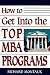 Books : How to Get Into the Top MBA Programs
