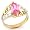 10k Gold October Birthstone 2012 Class Graduation Ring