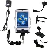 Car / Auto Multi Adapter Mount Holder GPS Navigation Kit for the HP iPaq rx3417 with built in charger - Gomadic Brand