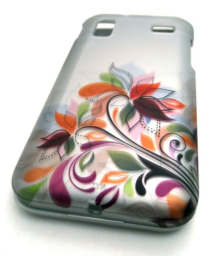 Samsung i927 Captivate Glide DOT Flower Abstract Design Rubberized Rubber Coated HARD Case Skin Cover