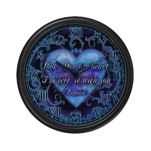 Edward's Heart Twilight Wall Art Clock