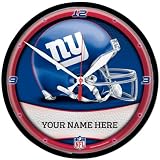 New York Giants Personalized Round Clock