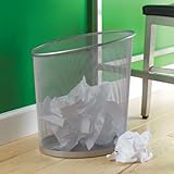 Design Ideas 3431049 Modern Silver Mesh Wastecan
