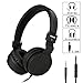 Sound Intone IP950 Stereo Folding Stretchable Headphones Adjustable Headband Headset Kids Earphones or Adults Lightweight Headsets With In-line Mic for Iphone/Ipad/Tablet/Andriod/Mp3/Mp4/Laptop(Black)