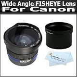 0.40X Wide Angle FISHEYE Lens WIth Macro For Canon Powershot G10 G11 G12 With Tube Adapter Better than 0.42X