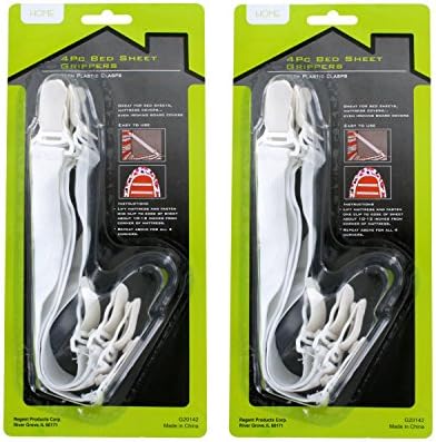 Bed Sheet Grippers, Fasteners, Suspenders, Straps, Clasps, Clips, Grippe - Plastic (8 Fasteners)