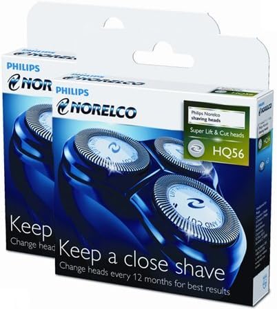 Norelco Hq56 Reflex Plus and Micro Action Electric Shaver Replacement Heads HQ56 Reflex Plus and Micro Action Electric Shaver Replacement Heads (Pack of 2) by Unknown