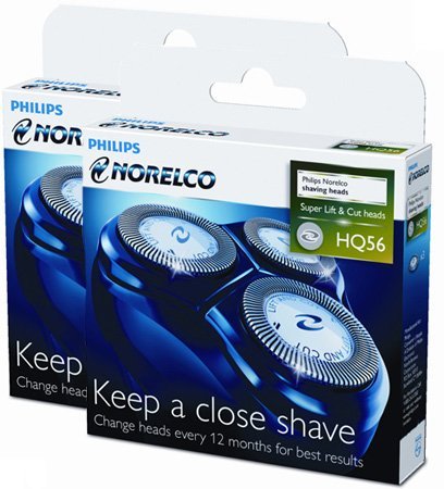 Norelco Hq56 Reflex Plus and Micro Action Electric Shaver Replacement Heads HQ56 Reflex Plus and Micro Action Electric Shaver Replacement Heads (Pack of 2) by Unknown
