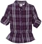 Roxy Girls 7-16 "Curious" Long Sleeve Cotton Plaid Button Down Shirt