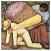 The Flower Carrier GenreStyle Art Poster Print by Diego Rivera, 42x42