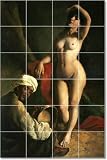 Gyula Tornai Nudes Tile Mural Contemporary Home Remodeling | 32x48 using (24) 8x8 tiles