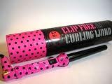 PYT 19mm Clip Free Curling Wand / Iron - Pink Polka Dot (All Pink with Black Dots) PYT 19mm Clip Free Curling Wand / Iron - Pink Polka Dot (All Pink with Black Dots)