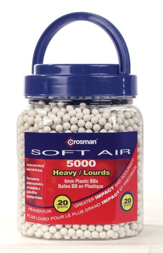 Crosman AirSoft 5,000 ct. Bottle White Heavy 