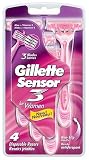 Gillette Sensor3 Disposable Razors for Women, 4 Count - FREE W/MAIL-IN REBATE (In Box)