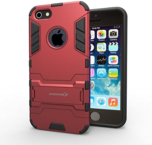 Emoxz Iphone 5s Case,[ultra Slim Stand] TPU Case Cover for Apple Iphone 5 5s (Red)