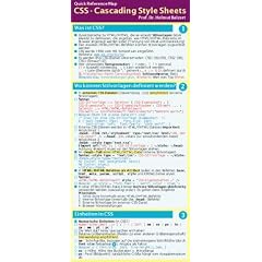 CSS - Cascading Style Sheets. Quick Reference Map. (Nicht gebunden)