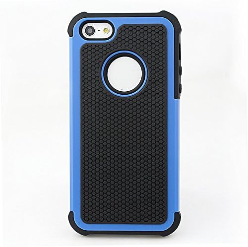 iPhone SE Case,Iphone5,5S,5G Case,WorldProof [drop Resistance][shockproof] Hybrid Armor Rubber Combo Impact Silicone Case Cover for Iphone 5,iphone 5s iphone se (Blue)