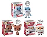 Funko POP! Holiday - Vinyl Figures - Set of 3 Rudolph Red Nosed Reindeer (Rudolph, Santa & Bumble)IMAGE