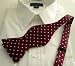 image and picture of 100% Woven Silk Self-Tie Bow Tie - Maroon with White Polka Dots - Texas A&M, Mississippi St