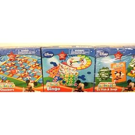Mickey Mouse Clubhouse Checkers, Bingo, Go Fish and Snap Games by