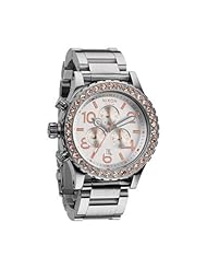 Nixon 42-20 Chrono White Dial Stainless Steel Ladies Watch A0371519