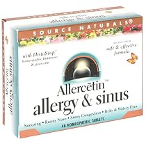 Source Naturals Allercetin Allergy & Sinus, Homeopathic Tablets, 48 tablets (Pack of 4)