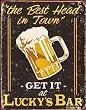 Desperate Enterprises Moore-Lucky's Bar Collectible Metal Sign