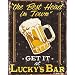 Desperate Enterprises Moore-Lucky's Bar Collectible Metal Sign