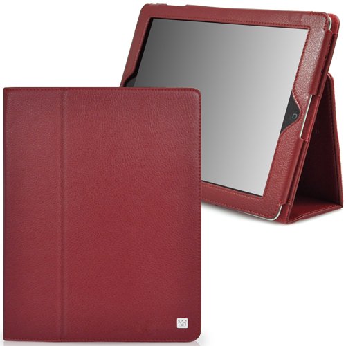 CaseCrown Bold Standby Case (Red) for the new iPad & iPad 2 (Built-in magnet for sleep / wake feature)