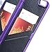 iPhone 6/6S Wallet Mirror Case for Girl -Bidear (TM) Creative Mirror Design with 3 Card Holder Slot Protective Hard Case for Apple iPhone 6 & iPhone 6S -4.7 Inch (Purple)