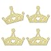 Gold Glitter Princess Crown - No-Mess Real Gold Glitter Cut-Outs - Pink and Gold Princess Baby Shower or Birthday Party Confetti - Set of 24