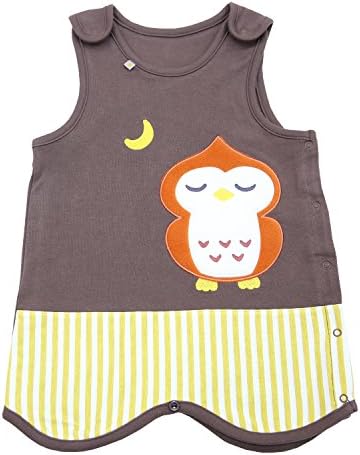 Night Owl Double Layers Cotton Baby Sleepbag Sleep Vest 0-3M Brown