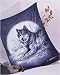 Wolf and Moon - 60" X 80" - Hautman Brothers - Wildlife & Outdoors - Throw Blanket