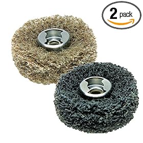 Dremel 511E EZ Lock Coarse Grit and Medium Grit Finishing Abrasive Buffs, 2-Pack by Dremel