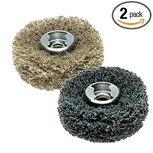 Dremel 511E EZ Lock Coarse Grit and Medium Grit Finishing Abrasive Buffs, 2-Pack by Dremel