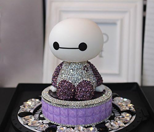 Theafun® Luxury Shining Crystal Diamond Cute Cartoon Bobblehead Doll Toy Car Accessories/Dashboard Bobblehead for Car/ Interior Decoration, Bobble Head Toy, Girlfriend Kid's Mother's Valentine's Day Gifts